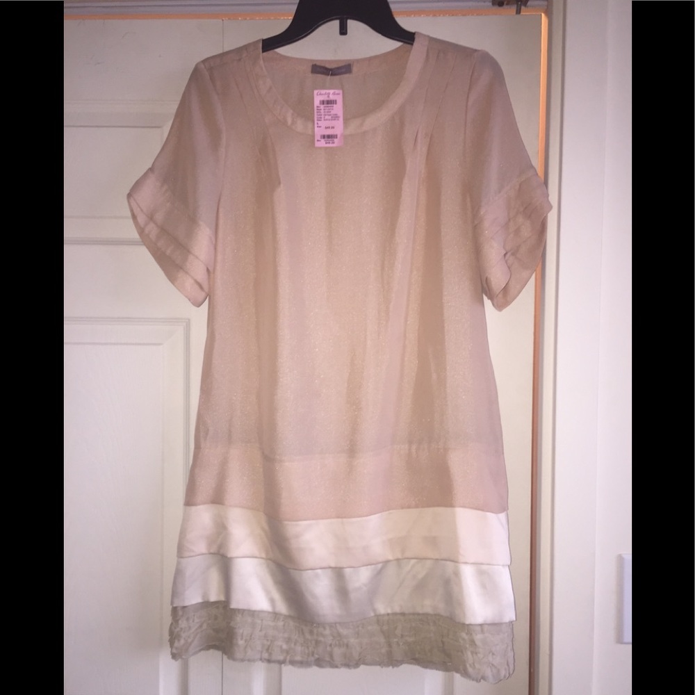 Nude shimmer dress